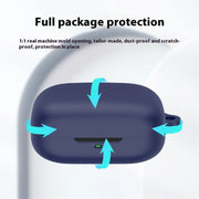 Earphone Silicone Case Sweat-Proof Soft Headphone Shell Anti-Fingerprint Silicone Cover Earbuds Shell For Wireless Earphones