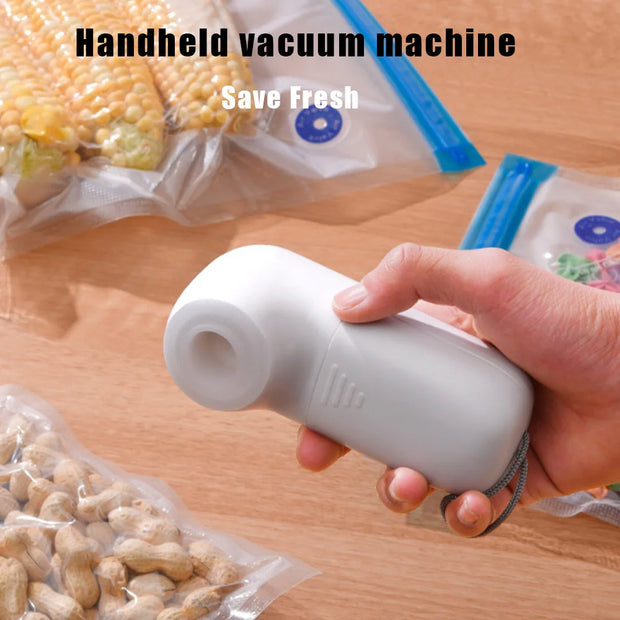 Handheld Food Seal Storage Pouch Manual Vacuum Sealer Machine Food Seal Storage Pouch Compression Pump Portable Mini Air Pump