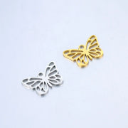 10Pcs Fashion Hollow Butterfly Charms Stainless Steel Butterfly Pendant For Bracelet Necklace Earrings Diy Jewelry Make