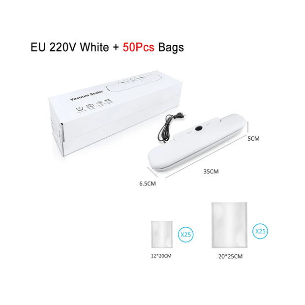 Vacuum Sealer Food Vacuum Packaging Machine Small Vacuum Sealer Machine With Free 50pcs Vacuum Bags Plastic Bags Sealer