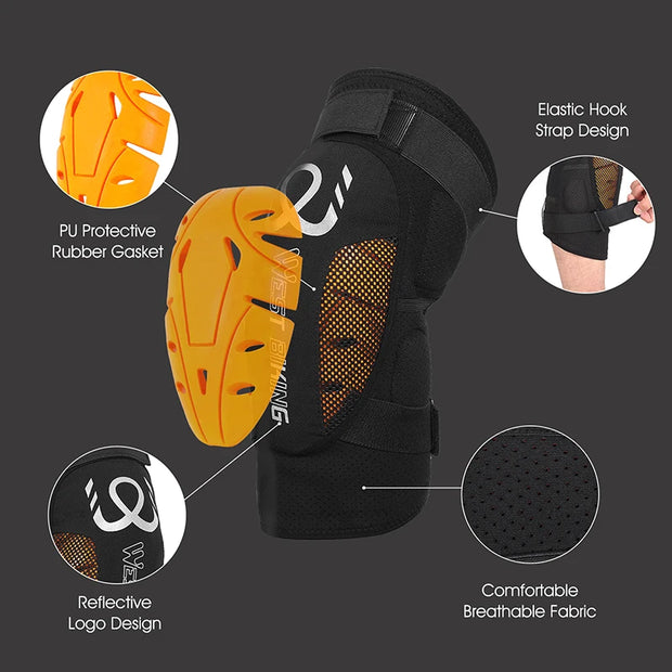 WEST BIKING Cycling Knee Pads Compression Knee Support Sleeve Outdoor Sports Protector Bicycle Basketball Run Fitness Equipment