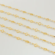 WT-RBC233 New Arrival Classic Style Artifical Pearl And 18k Gold Brass DIY Necklace Or Bracelet Jewelry Accessories