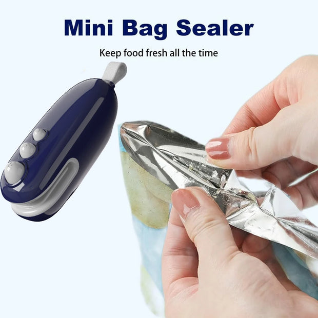 Mini Bag Sealer USB Rechargeable Bag Sealer Portable Handheld Heat Vacuum Food Sealer For Plastic Bags Snack Bags